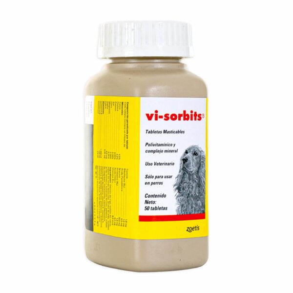 Multivitamínico Para Mascotas Vi-Sorbits En Tabletas Masticables ZOETIS 150 G - Imagen 3
