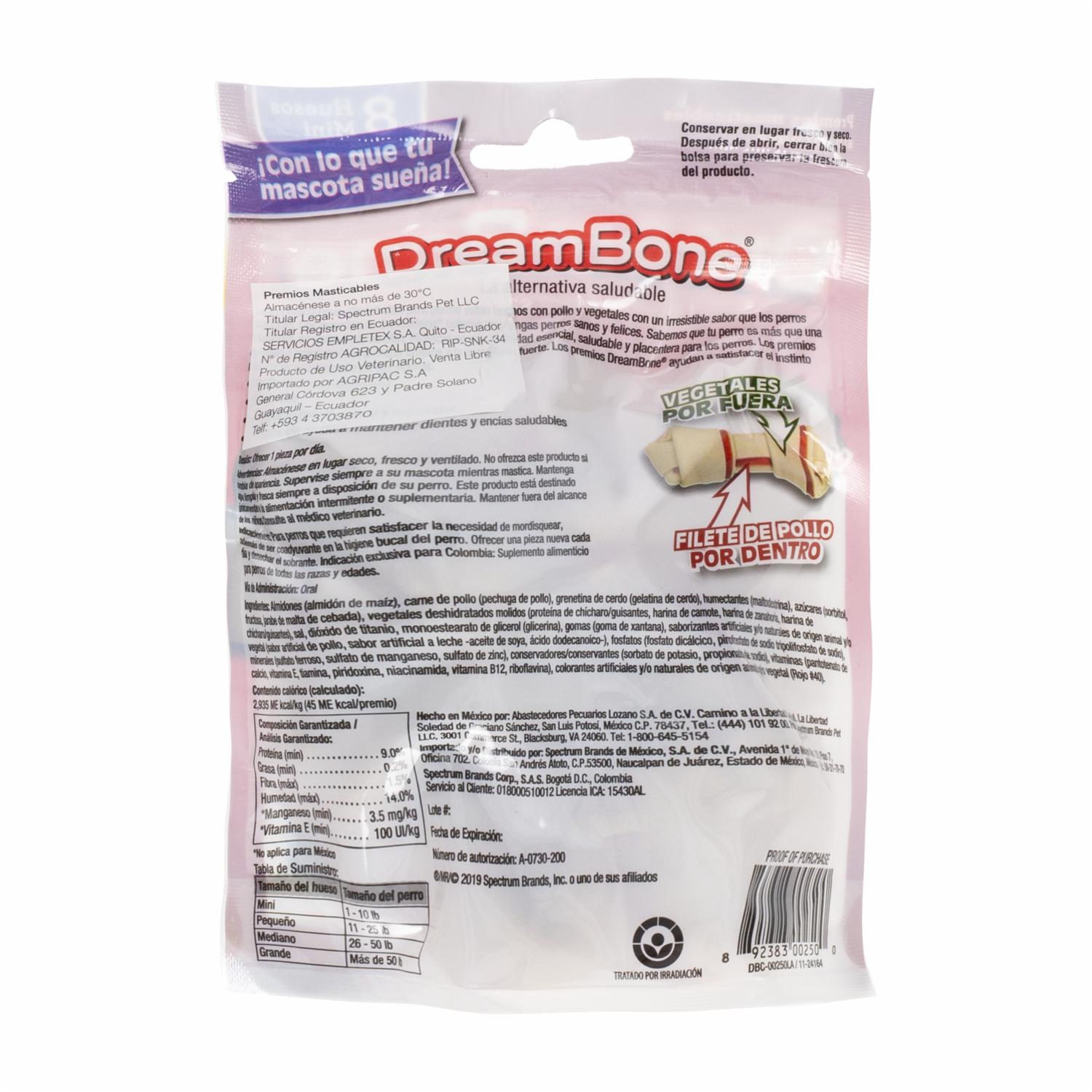 Snack Para Perros Sabor A Pollo Mini DREAMBONE 112 G - Imagen 2