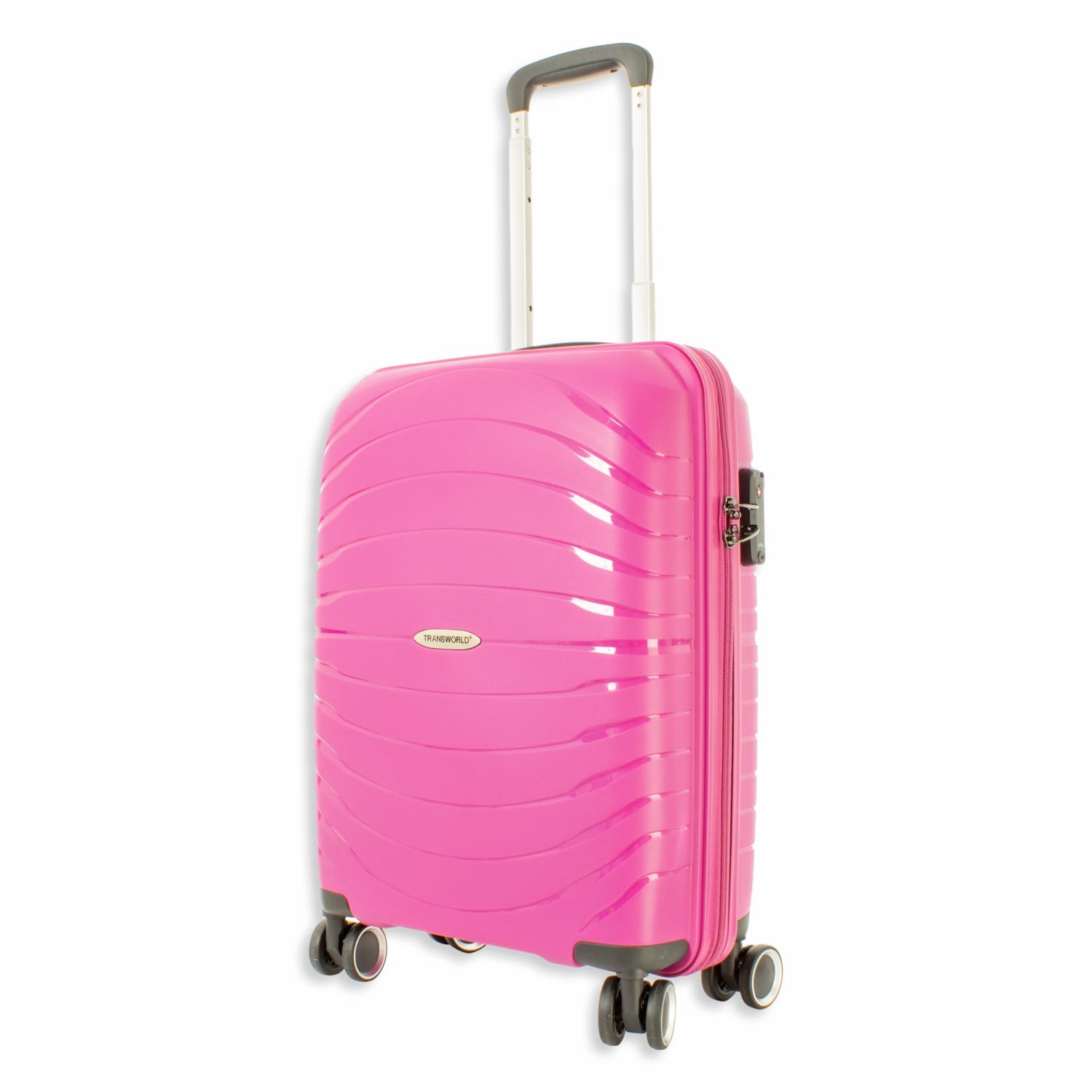 Maleta De Viaje Trolley Morada TRANSWORLD 20" - Imagen 2