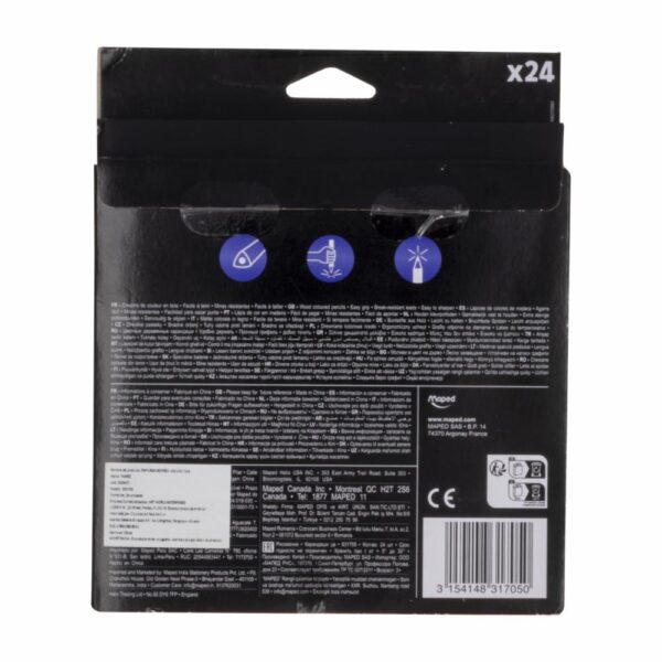 Lápices De Colores De Madera MAPED X 24 Uds - Imagen 2