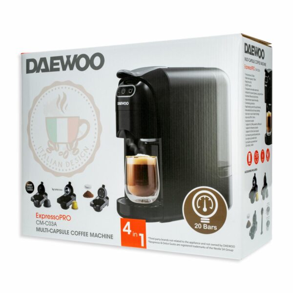Maquina Cafetera Pro Capsula Expreso CM-C03A DAEWOO 1 Taza - Imagen 5