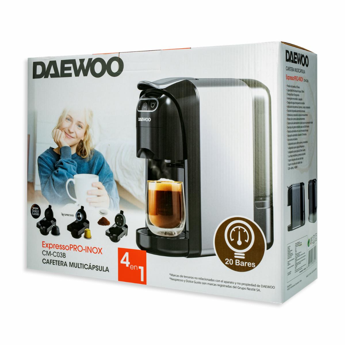 Máquina Cafetera Pro Capsula Expreso CM-C03B DAEWOO 1 Taza