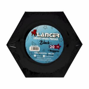 Lienzo Hexágono Negro LANCER 20 Cm