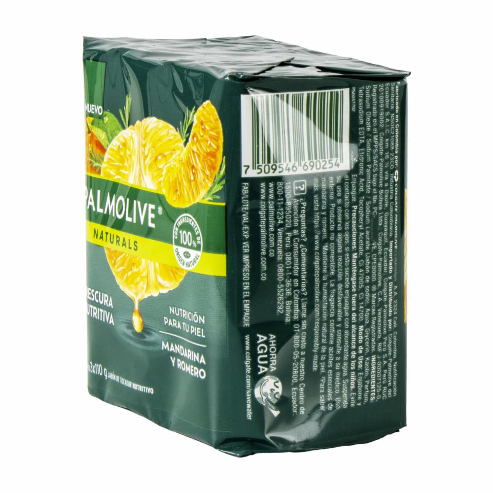 Jabón En Barra Mandarina Y Romero PALMOLIVE 3 X110 G - Imagen 2