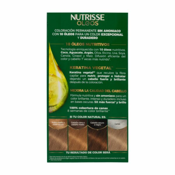 Tinte Para Cabello Oleo Rubio Cenizo NUTRISSE N.712 - Imagen 2