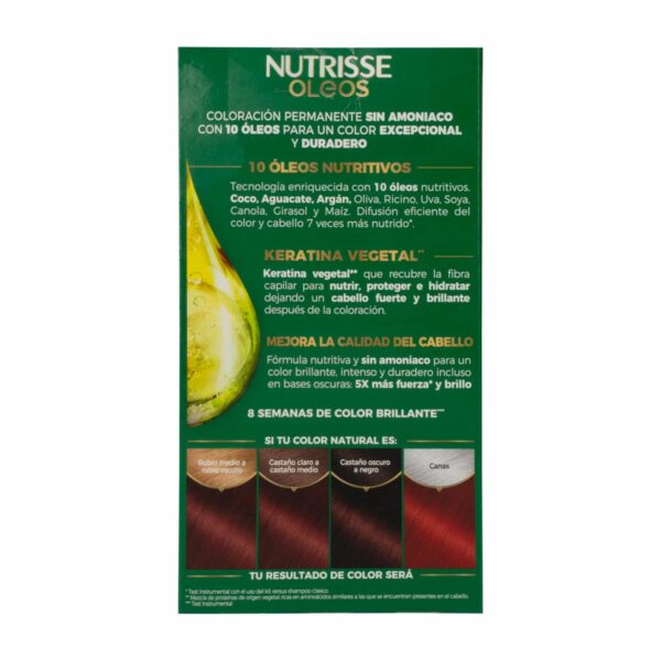 Tinte Para Cabello Oleo Rubio Rojizo NUTRISSE P6.66 - Imagen 2