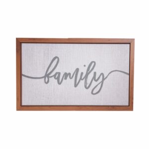 Cuadro Decorativo Diseño Family FREE HOME 40X25 CM