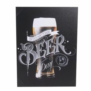 Cuadro Decorativo Diseño Beer Day FREE HOME 40X30 CM
