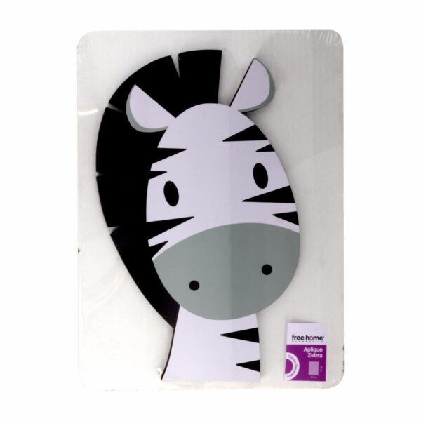 Aplique  Mascotas Diseño Zebra FREE HOME 40X30 CM - Imagen 2