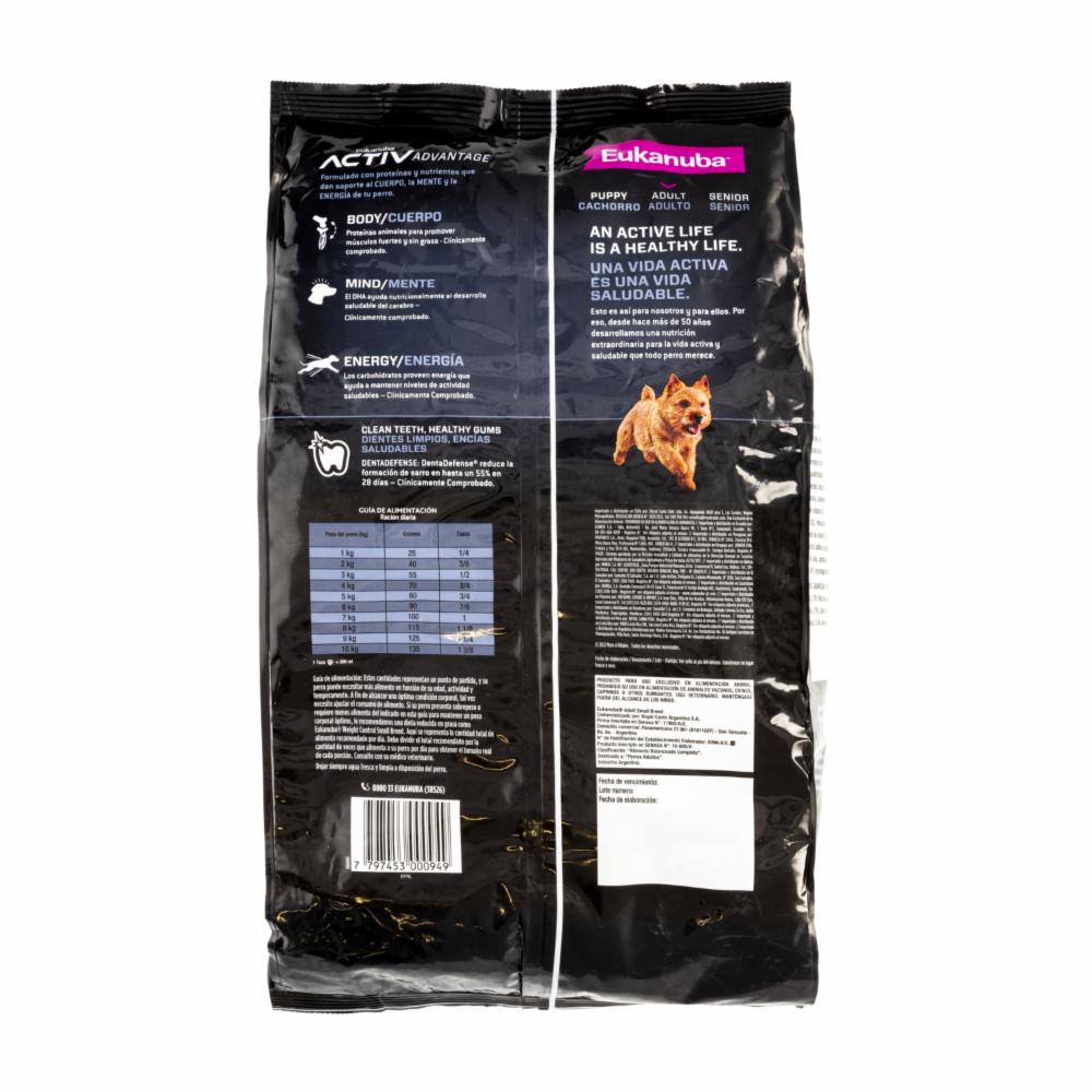 Alimento Para Perros Premium Adulto Raza Pequeña EUKANUBA 3000 G - Imagen 2