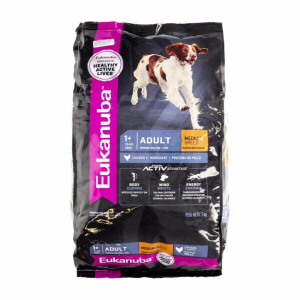 Alimento Para Perros Premium Adulto Raza Mediana EUKANUBA 3000 G
