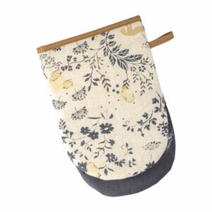 Guante De Cocina Flores Gris HECHO AQUÍ 24 X 16 Cm