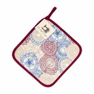 Agarradera Mandalas Vino HECHO AQUÍ 21 X 21 Cm