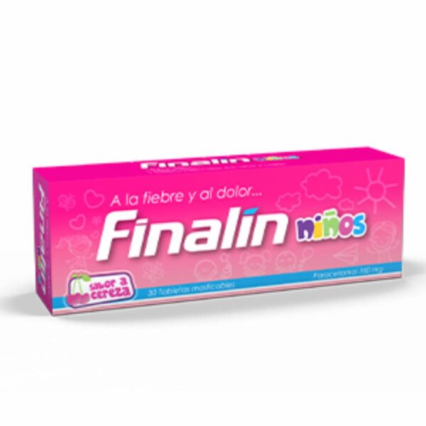 Analgésico Para Niños Sabor A Fresa FINALIN 30 Unidades