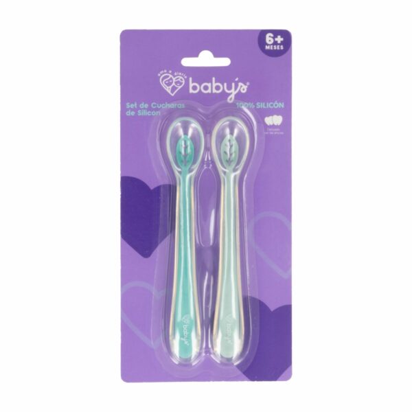 Set De Cucharas Infantiles Con Silicon BABYS 2 Piezas