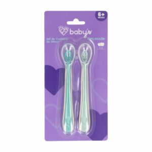 Set De Cucharas Infantiles Con Silicon BABY'S 2 Piezas