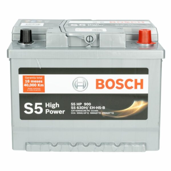Batería Para Auto High Power S5 BOSCH 55 HP