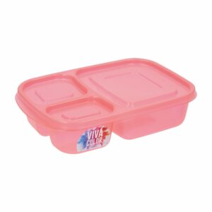 Porta Lunch Con Tapa  Rojo Línea Viva Color PLAPASA 0.5 Litros