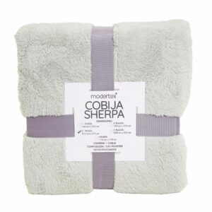 Cobija Sherpa Verde Claro MODERTEX