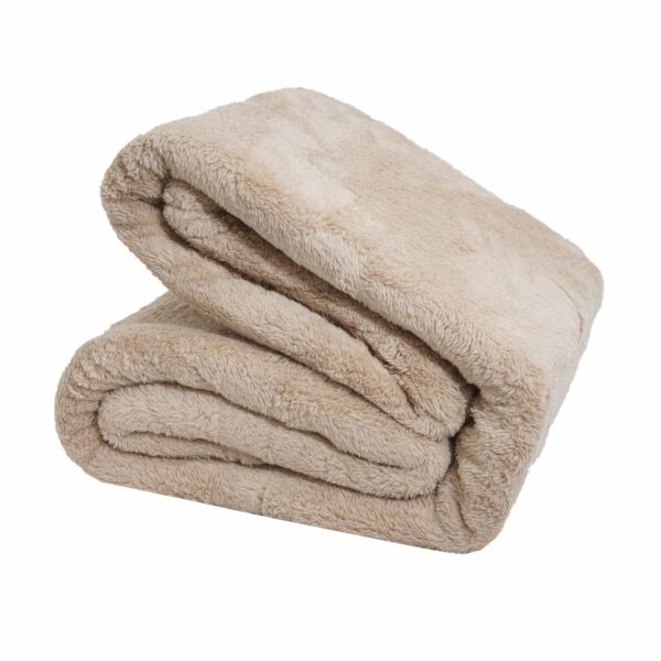 Cobija Sherpa Khaki MODERTEX - Imagen 2