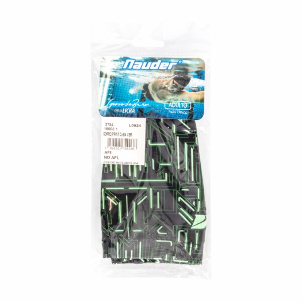 Gorro De Baño Caballero Print Verde NAUDER Talla Única - Imagen 2
