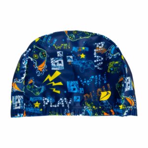Gorro De Baño Niño Print Azul Marino NAUDER Talla Única