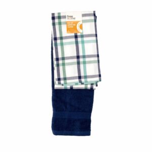 Set De Limpiones Quianti Y Toalla Macarena Azul FREE HOME X 2 Uds