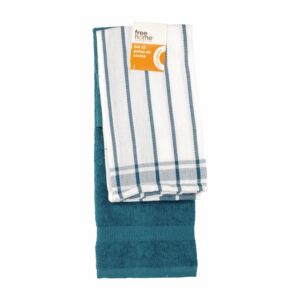 Set De Limpiones Quianti Y Toalla Macarena Turquesa FREE HOME X 2 Uds