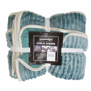 Cobija Sherpa Textura Menta CASAMIGA