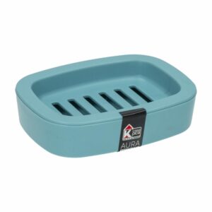 Jabonera Diseño Aura Essential Celeste CASA PICA 13X10X3.5 CM