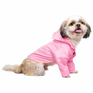 Abrigo Impermeable Para Mascota Color Rosa MR. & MRS. Talla Grande