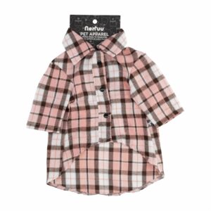 Camisa Leñadora Para Mascota Hembra Color Rosa MR. & MRS. Talla Grande