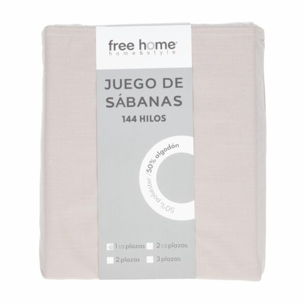 Juego De Sábanas Polialgodón Azul Noche ZIBA HOME - Imagen 5