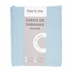 Juego De Sábanas Polialgodón Azul Noche ZIBA HOME