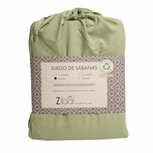 Juego De Sábanas Microfibra Verde ZIBA HOME