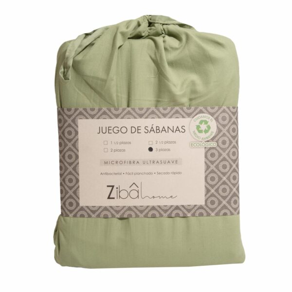 Juego De Sábanas Microfibra Plata ZIBA HOME - Imagen 11