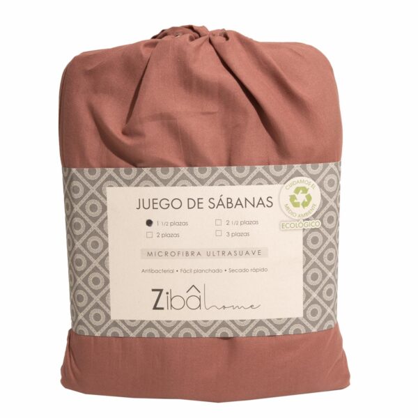 Juego De Sábanas Microfibra Plata ZIBA HOME - Imagen 13