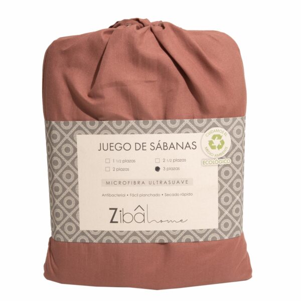 Juego De Sábanas Microfibra Plata ZIBA HOME - Imagen 10