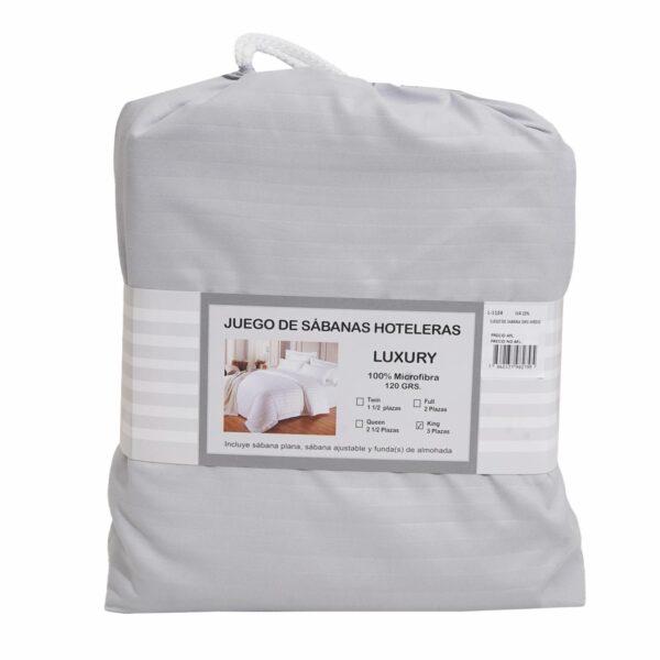 Juego De Sábanas Gris Medio LUXURY