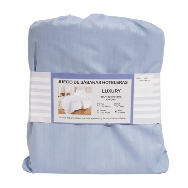 Juego De Sábanas Azul LUXURY