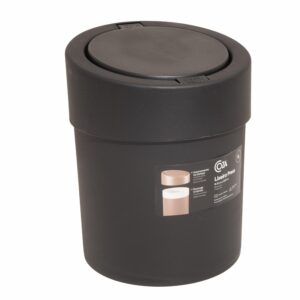 Basurero Con Botón De Apertura Negro COZZA 5 Litros