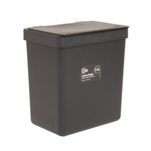 Basurero Plástico Single Negro COZA 2.5 Litros
