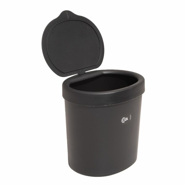Basurero Plástico Con Tapa Negro COZZA 2.5 Litros - Imagen 2