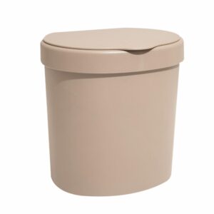 Basurero Plástico Con Tapa Warm Gray COZA 2.5 Litros