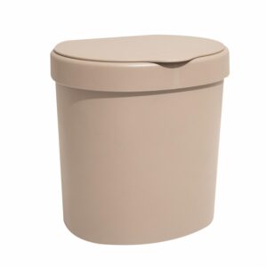 Basurero Plástico Con Tapa Warm Gray COZZA 2.5 Litros