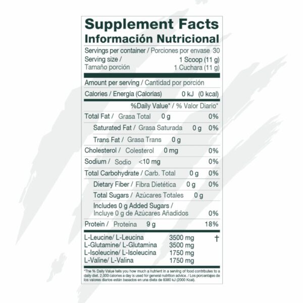BCAAS Aminoácidos AminoChargeX9 Apple Ice TRIBU NUTRITION 330 G - Imagen 2