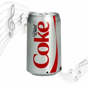 Parlante DC-BCS-DRB Lata COCA COLA Gris Con Rojo