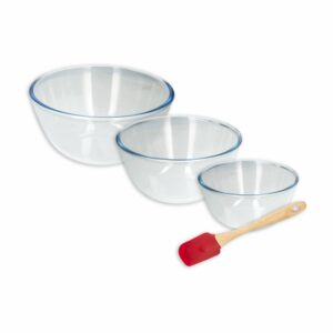 Bowls De Vidrio Con Espátula De Silicona DELIGHT KING 3 Piezas