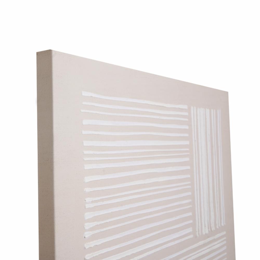 Cuadro Decorativo Diseño Canvas Beige FREE HOME 80X80 CM - Imagen 2