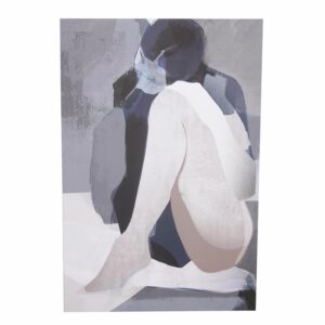 Cuadro Decorativo Diseño Dama Durmiente Azul FREE HOME 60X90 CM